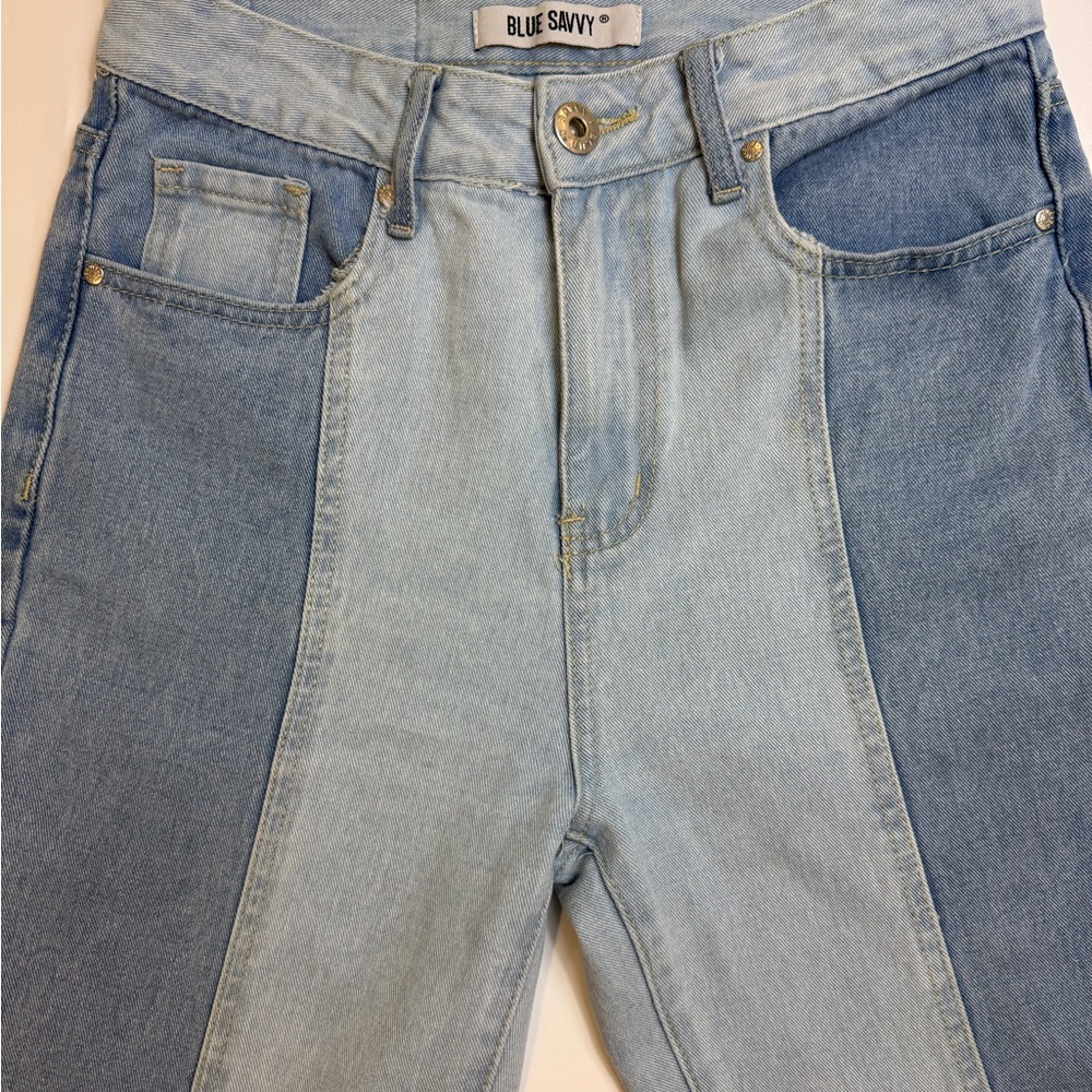 Blue Savvy Denim Two Tone Jeans Size 5/27     961
